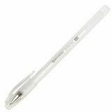 Ручка гелевая BRAUBERG &quot;White Pastel&quot;, БЕЛАЯ, корпус прозрачный, узел 1 мм, линия письма 0,5 мм, 143417