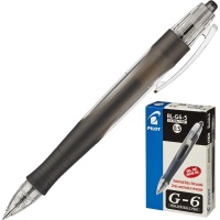 Ручка гелевая Pilot BL-G6-5 с кнопкой, черная, 0.5 мм