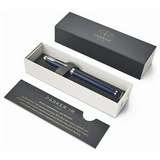 Ручка перьевая PARKER IM Core Matte Blue CT 1931647, корпус темно-синий лак, хромированные детали, синяя