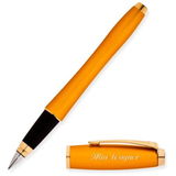 Ручка перьевая Parker Urban Premium Mandarin Yellow GT SP1892540, цвет корпуса желтый с золотой отделкой