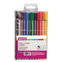 Линер Attache Rainbow, трехгранный корпус, набор 12 цветов, 0.33 мм