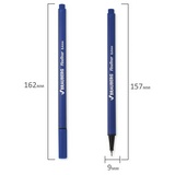 Ручка капиллярная линер BRAUBERG &#34;Aero&#34;, синяя, трехгранная, металлический наконечник, линия письма 0,4 мм, 142253