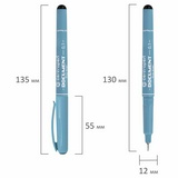 Ручка капиллярная (линер) ЧЕРНАЯ CENTROPEN &quot;Document&quot;, трехгранная, линия 0,1 мм, 2631/0,1, 2 2631 0101