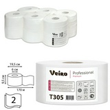 Бумага туалетная Veiro Professional Premium Т305 T2 2-слойная, 170 м. рул, белая