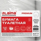 Бумага туалетная LAIMA PREMIUM 126092, (Система T2), 2-слойная 12 рулонов по 170 метров, цвет белый