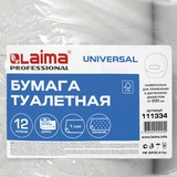 Бумага туалетная LAIMA UNIVERSAL 111334, (Система T2), 1-слойная 12 рулонов по 200 метров, цвет натуральный