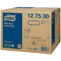 Бумага туалетная для держателей Tork Compact Roll 127530 2-слойная, белая 100 м рулон