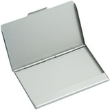 Визитница карманная Delucci BCh_46001 из алюминия серебристого цвета, на 15 визиток
