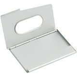 Визитница карманная Delucci BCh_46002 из алюминия серебристого цвета, легкий доступ, на 15 визиток