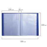 Папка 60 вкладышей BRAUBERG стандарт, синяя, 0.8 мм, 221605