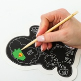 Набор для творчества 2 в 1 &quot;Гравюра-аппликация&quot;, &quot;Забавные животные&quot;, 3 основы, ЮНЛАНДИЯ, 662397