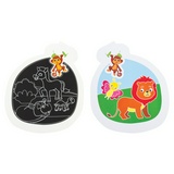 Набор для творчества 2 в 1 &quot;Гравюра-аппликация&quot;, &quot;Забавные животные&quot;, 3 основы, ЮНЛАНДИЯ, 662397