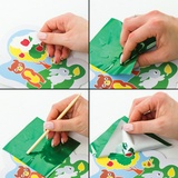 Набор для творчества 2 в 1 &quot;Гравюра-аппликация&quot;, &quot;Забавные животные&quot;, 3 основы, ЮНЛАНДИЯ, 662397