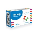Кнопки силовые OfficeSpace PP50_1613, цветные, 50 шт