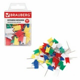 Булавки-флажки маркировочные BRAUBERG 221537, цветные, 50 шт