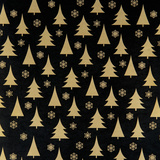 Бумага упаковочная новогодняя &quot;Black&amp;Gold&quot; 70х100 см, 10 дизайнов ассорти, ЗОЛОТАЯ СКАЗКА, 591910