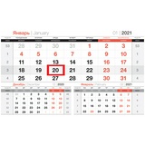 Календарь-домик OfficeSpace 303661 &#34;Business&#34;, 105х160 мм, горизонтальный, на гребне, с бегунком, 2021г.
