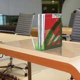 Лоток вертикальный для бумаг BRAUBERG Office style 237284, 245х90х285 мм, тонированный зеленый
