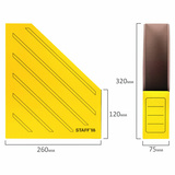 Лоток вертикальный для бумаг (260х320 мм), 75 мм, до 700 листов, микрогофрокартон, STAFF, ЖЕЛТЫЙ, 128883