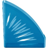 Лоток для бумаг вертикальный СТАММ &quot;Тропик&quot;, тонированный голубой, ширина 110мм