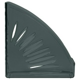 Лоток для бумаг вертикальный СТАММ &quot;Тропик&quot;, тонированный черный, ширина 110мм