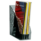 Лоток для бумаг вертикальный СТАММ &quot;Тропик&quot;, тонированный черный, ширина 110мм