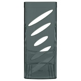 Лоток для бумаг вертикальный СТАММ &quot;Тропик&quot;, тонированный черный, ширина 110мм