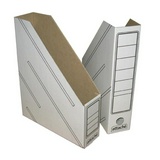 Вертикальный накопитель архивный 75мм A4 Attache, картон белый, 2шт